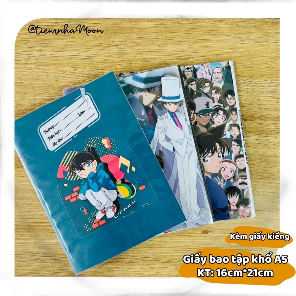 BAO TẬP KHỔ NHỎ 16cm*21cm  -  BÌA BAO TẬP A5 CÓ SẴN GIẤY KÍNH - BÌA BAO TẬP CUTE
