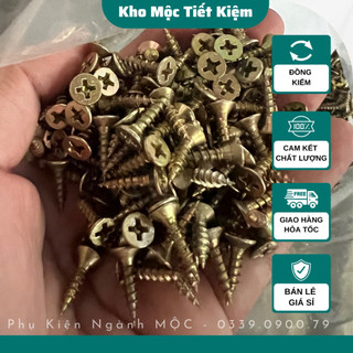 Vít bắt gỗ tự nhiên gỗ công nghiệp 2cm 2.5cm, vít vàng răng thưa m4 vv3800084