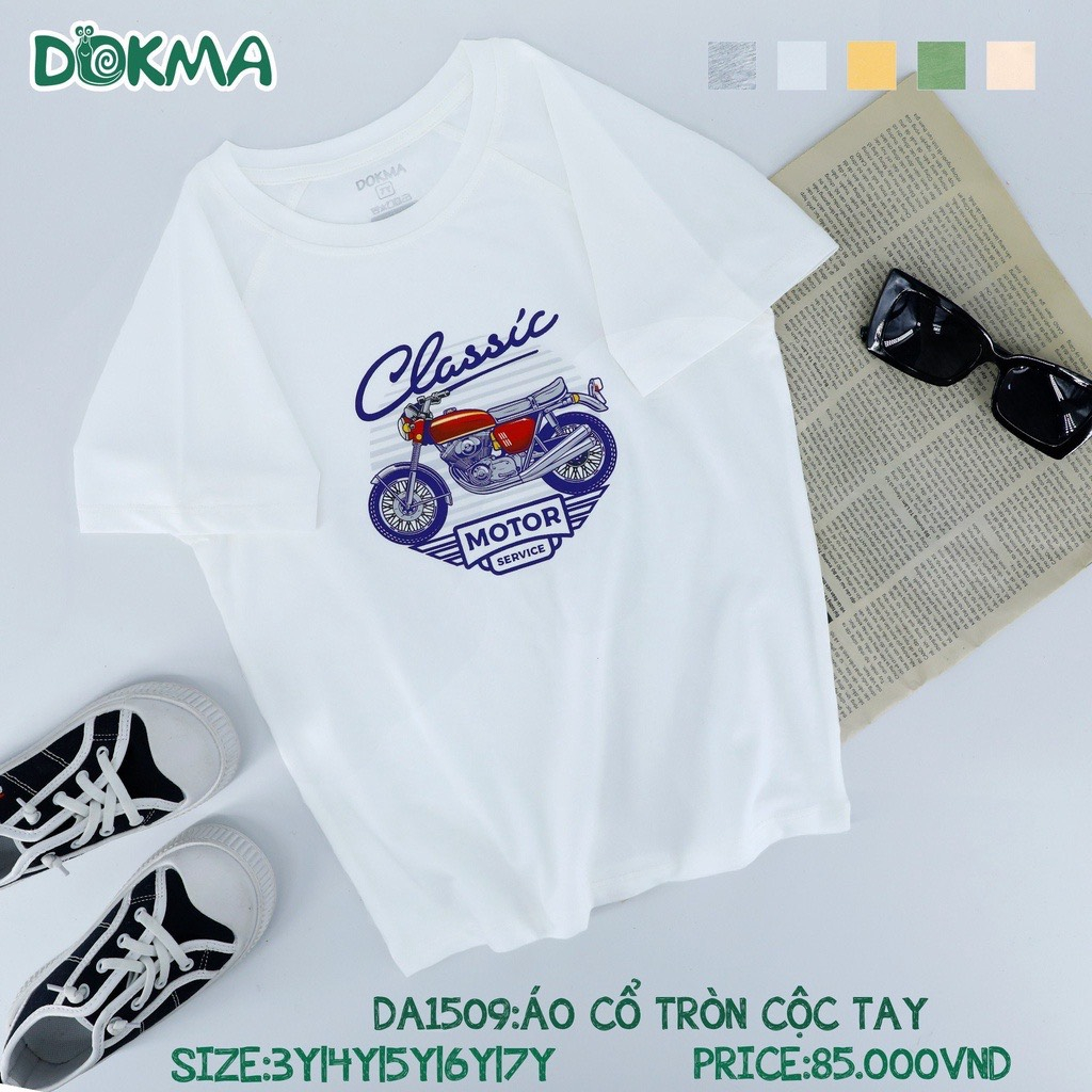 Áo cộc tay cổ tròn cho bé 3y-7y