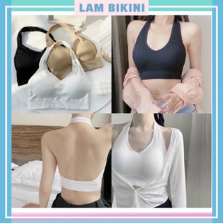 Áo bra cotton cổ yếm-áo lót bra cổ yếm sang chảnh