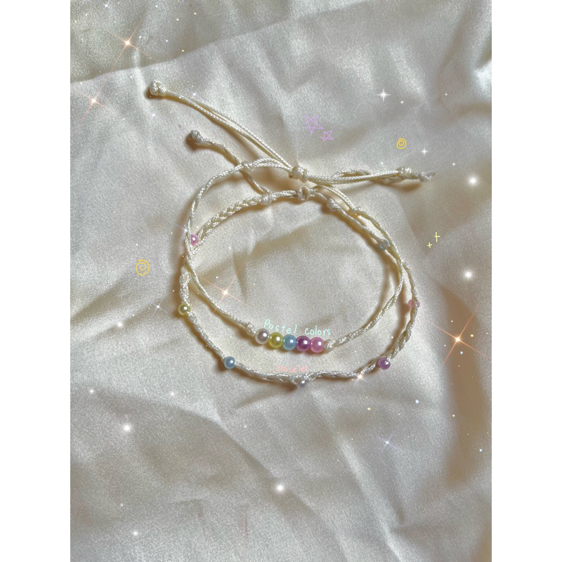 Vòng xỏ hạt pastel colors đầy màu sắc