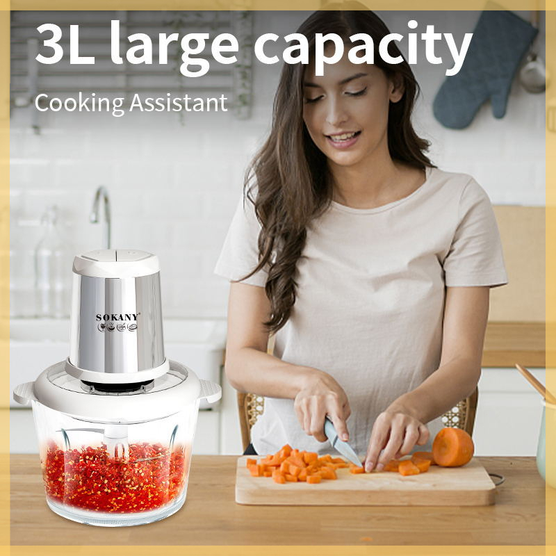 Máy Xay Thịt Đa Năng SOKANY 7034 - Cối Xay 3L, Công Suất 800W