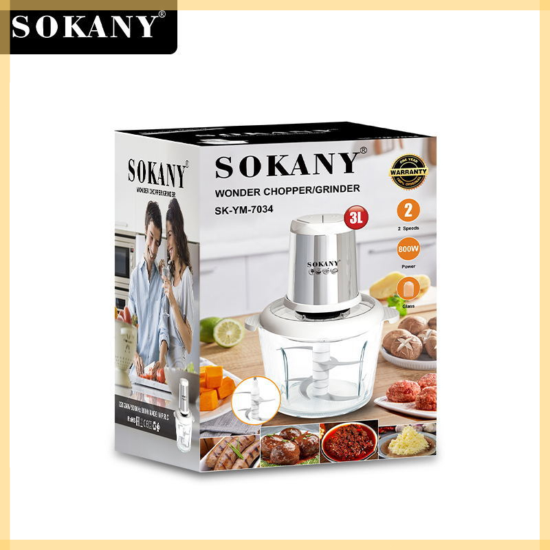 Máy Xay Thịt Đa Năng SOKANY 7034 - Cối Xay 3L, Công Suất 800W