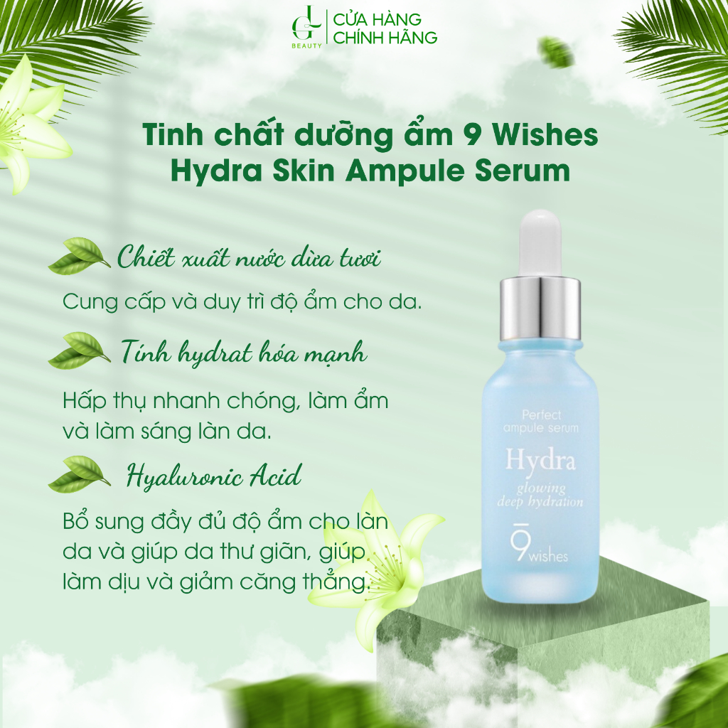 Tinh chất dưỡng ẩm 9 Wishes Hydra Skin Ampule Serum 25ml