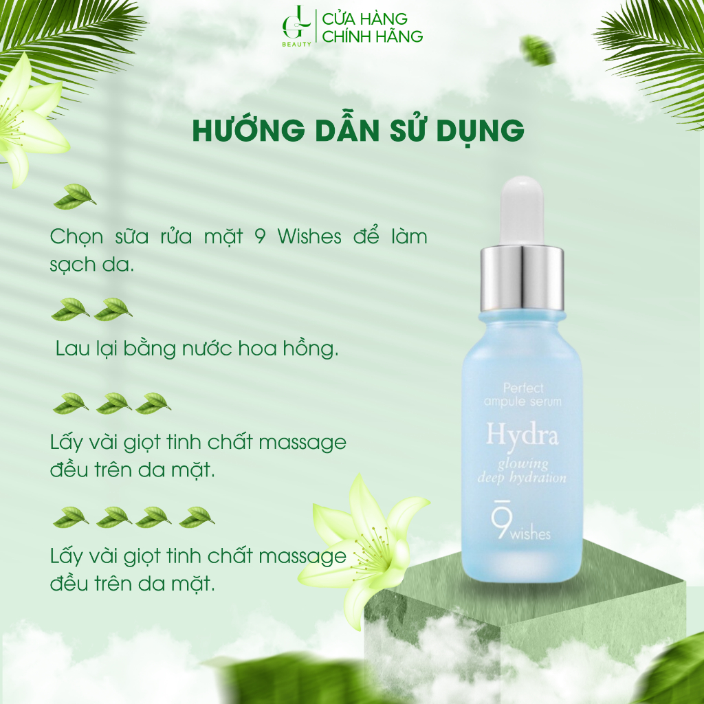 Tinh chất dưỡng ẩm 9 Wishes Hydra Skin Ampule Serum 25ml