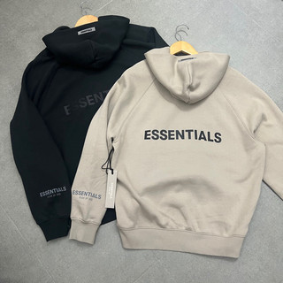 FOG Essentials Full Zip Up Hoodie Applique Logo