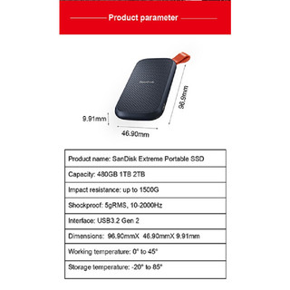 Ổ cứng di động SSD Portable Sandisk E30 480GB