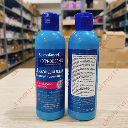 Toner Compliment No Problem Salicylic Acid Làm Sạch Da Kiềm Dầu Giảm Mụn 200ml