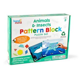  Bộ khối mẫu động vật và côn trùng - Animals & Insects Pattern Block Puzzle Set - Learning Resources
