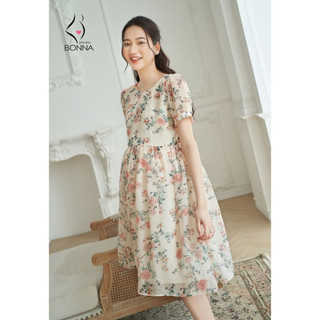 Váy bầu mùa hè BONNA dáng babydoll chất voan mỏng mịn, có lớp lót lụa bên trong, thoáng mát, nhẹ nhàng VS028