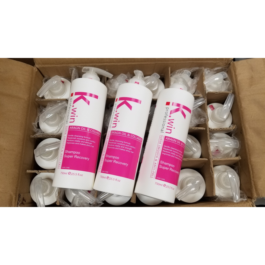 Dầu gội xả cặp dưỡng tóc mượt, ngăn ngừa chống rụng tóc Kwin pink super smoothing and anti-fall 750ml chống gầu ngứa dầu