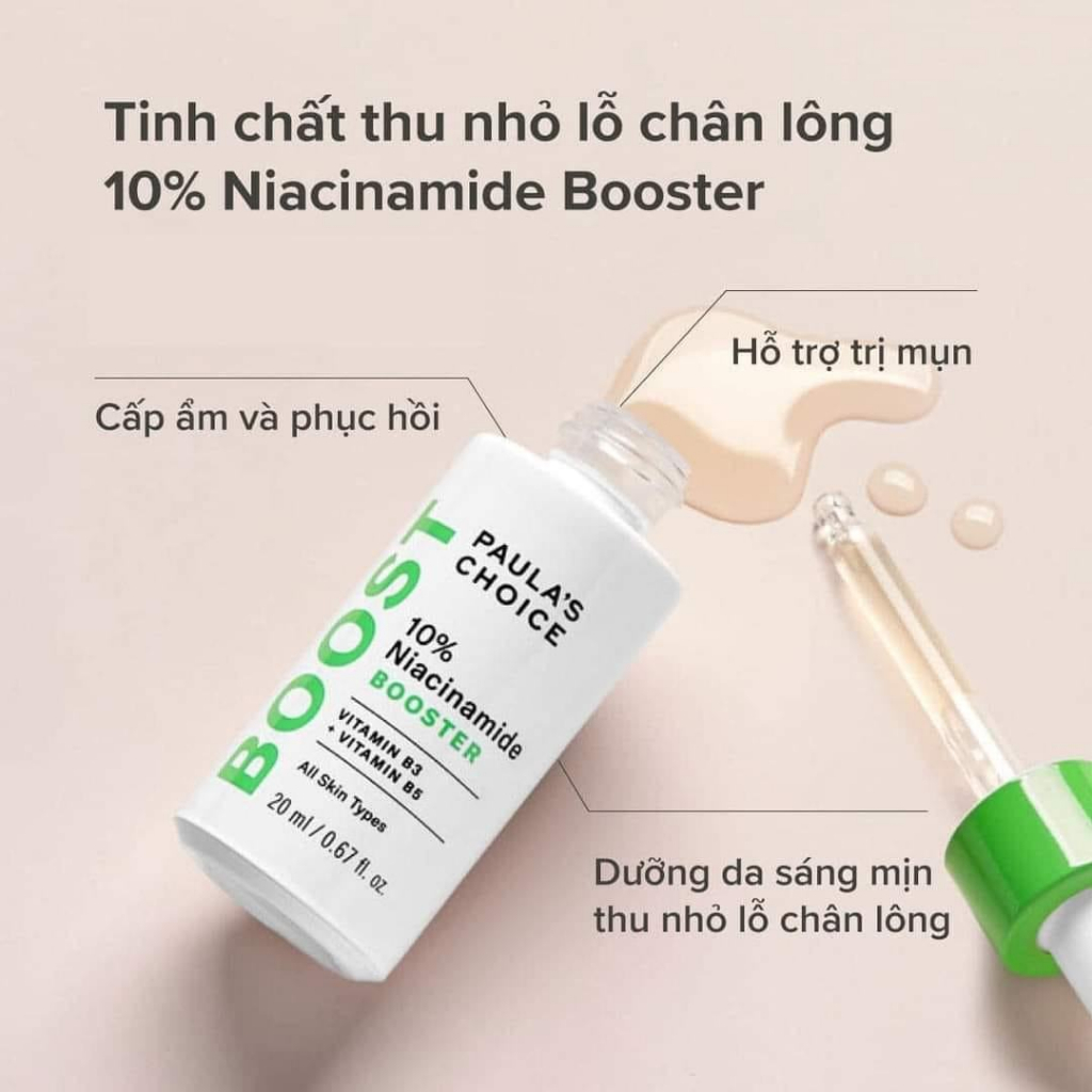 Tinh chất Niacinamide Booster 10% Paula's Choice giúp se lỗ chân lông và săn chắc da 20ml