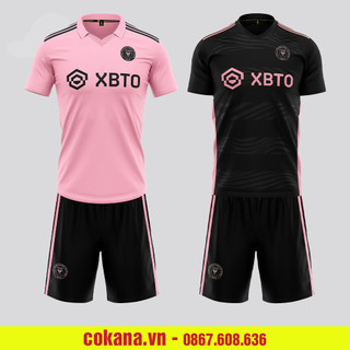 Áo bóng đá clb inter miami thun lạnh 2024 - bộ quần áo bóng đá clb inter miami hồng,đen 2024 #cokana