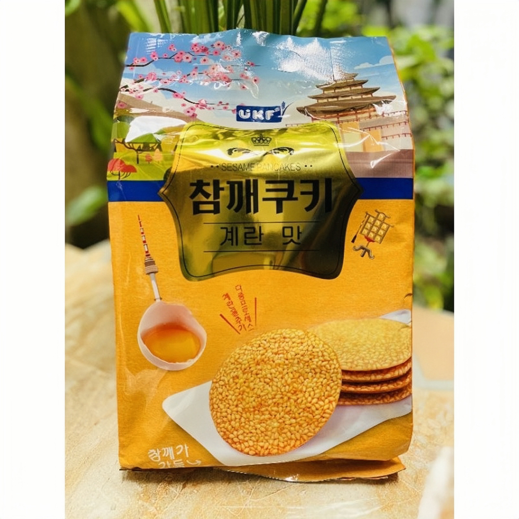 Bánh Quy Mè UKF Vị Rong Biển/Trứng/Phô Mai Siêu Ngon 360g