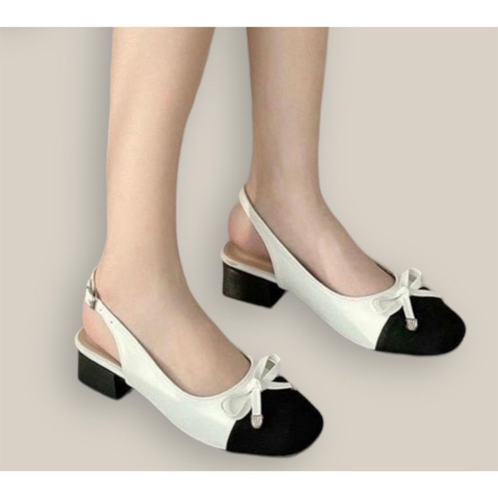 Giày Quai Sau 4P Mũi Dạ Nơ - Giày DG