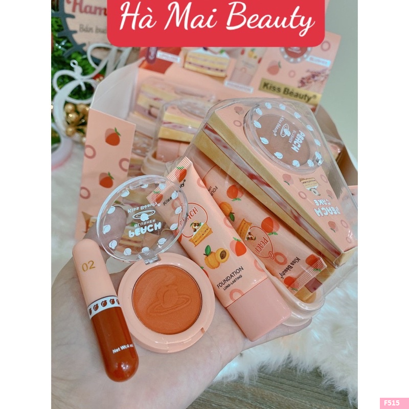 Set trang điểm bánh kem 3 món Peach