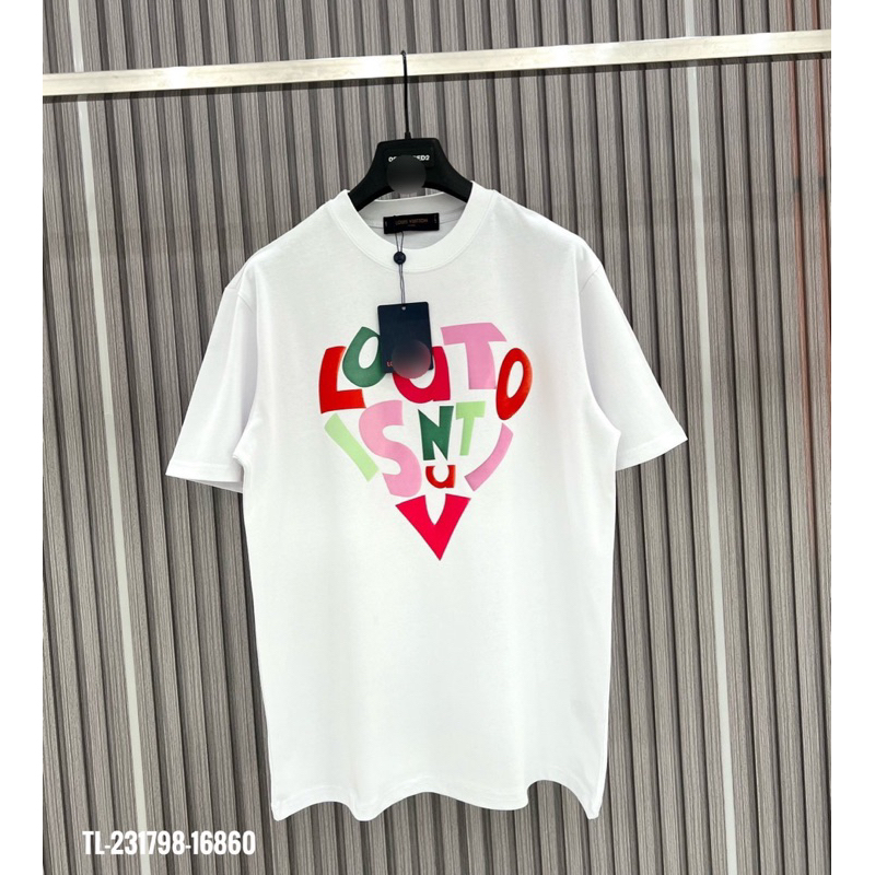 Áo phông LOU chữ trái tim nhiều màu TTA755