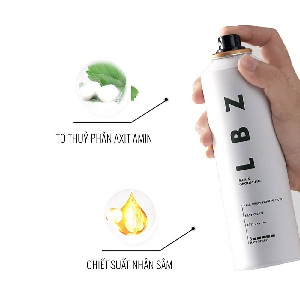 Gôm xịt tóc LBZ Hair Spray 250ml Cho Nam Nữ