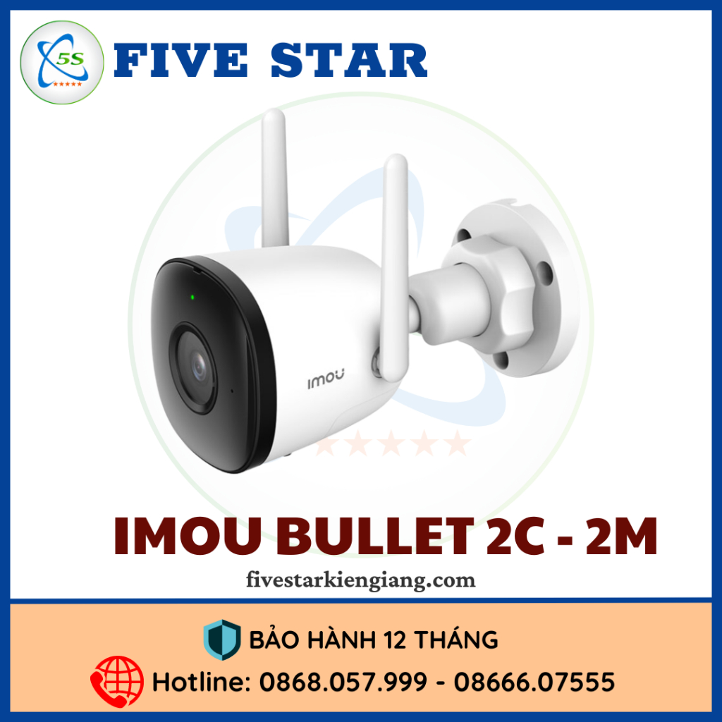 Camera Wifi Ngoài Trời Imou Bullet 2C (2MP) IPC-F22FP - Chống Nước IP67