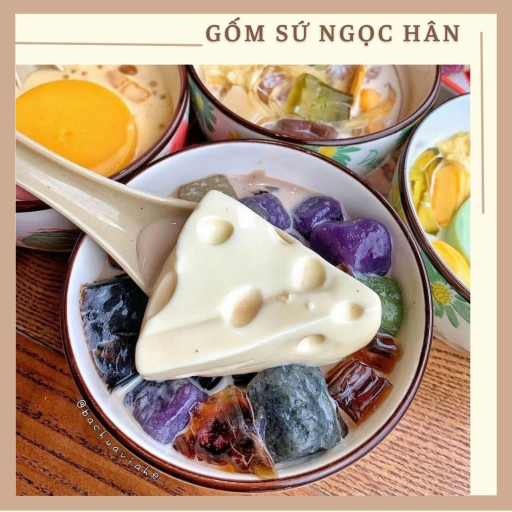 Bát Ăn Cơm Họa Tiết Hoa Quả, Bát Ăn Chè, Chén Sứ Decor Dễ Thương