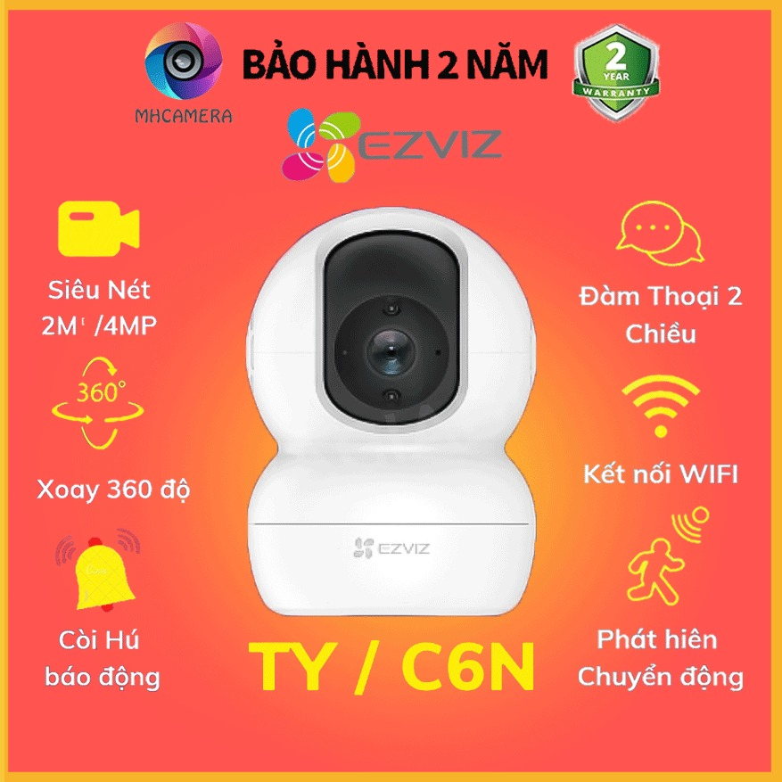 Camera Wifi Trong Nhà Xoay 360 EZVIZ TY2 SMART HOME 1080P FULL HD  CS-TY2-B0   C6N CV246 C6CN
