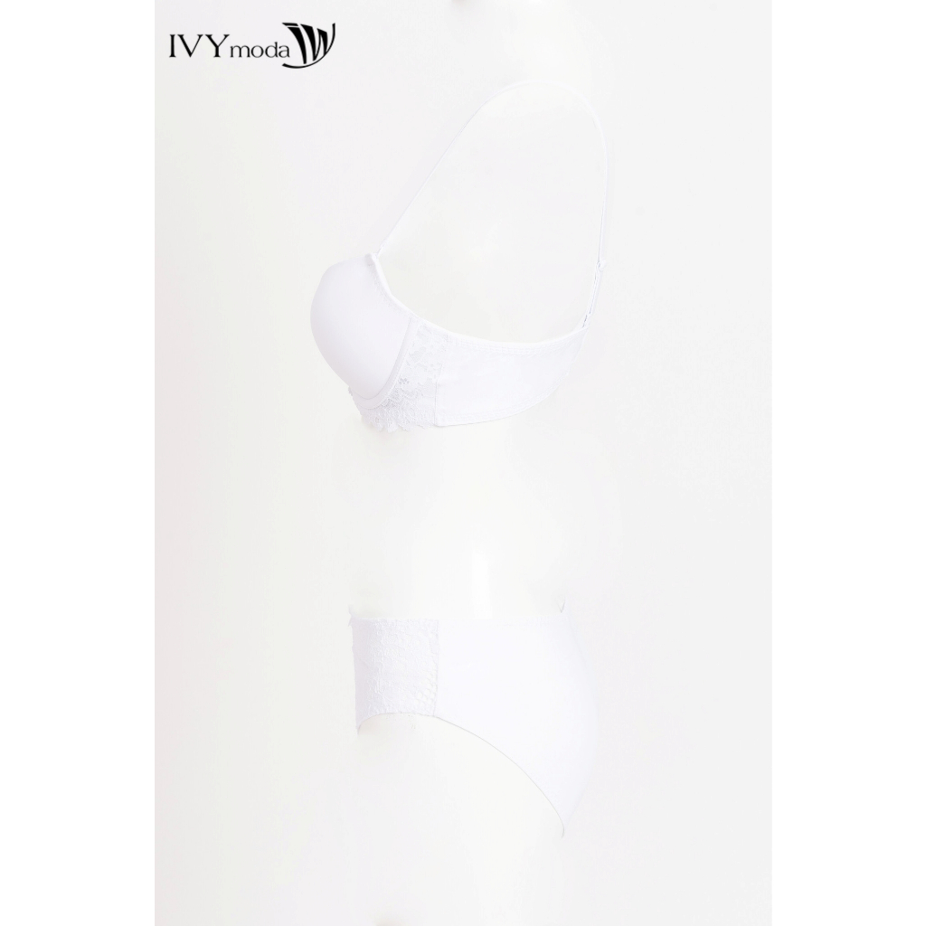 Quần lót trắng phối viền ren nữ IVY moda MS 26X1410
