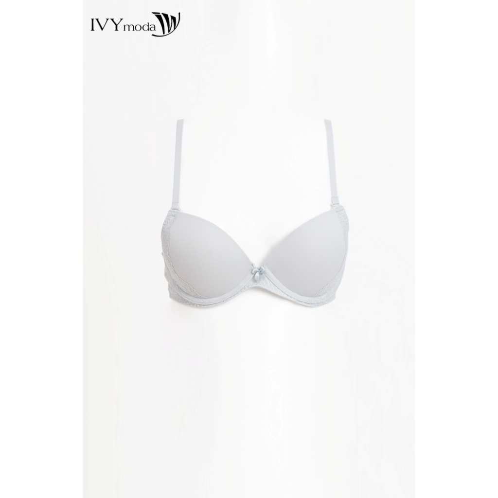 Áo ngực basic phối viền ren nữ IVY moda MS 14X1406