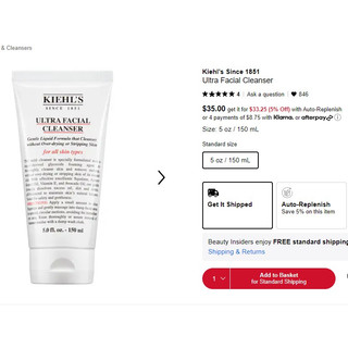 Sữa rửa mặt các hãng minisize 30ml [KIEHLS, FRESH, CAUDALIE]