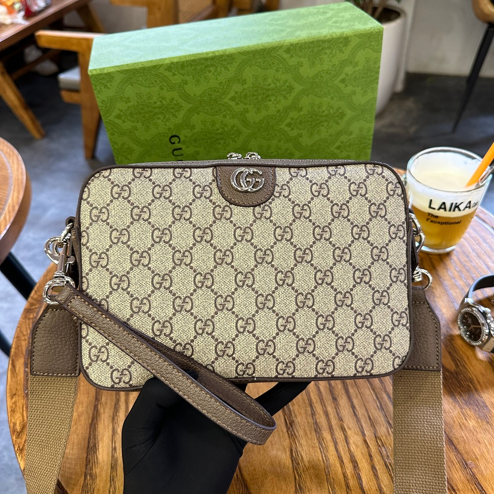 Túi đeo chéo, cầm tay Gucci Ophidia họa tiết monogram tag GG LA on web fullbox bill thẻ
