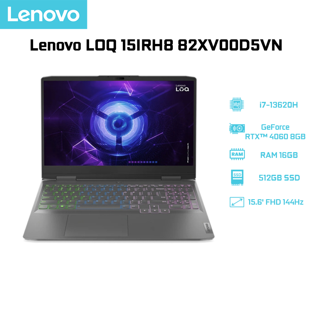 Laptop Lenovo LOQ 15IRH8 82XV00D5VN i7-13620H|16GB|512GB|RTX™ 4060 8GB|15.6'