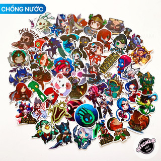 Sticker LIÊN MINH HUYỀN THOẠI - LOL decal hình dán chống nước trang trí xe, laptop, nón bảo hiểm