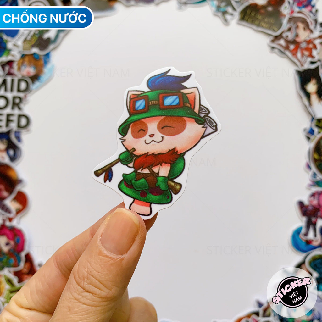 Sticker LIÊN MINH HUYỀN THOẠI - LOL decal hình dán chống nước trang trí xe, laptop, nón bảo hiểm