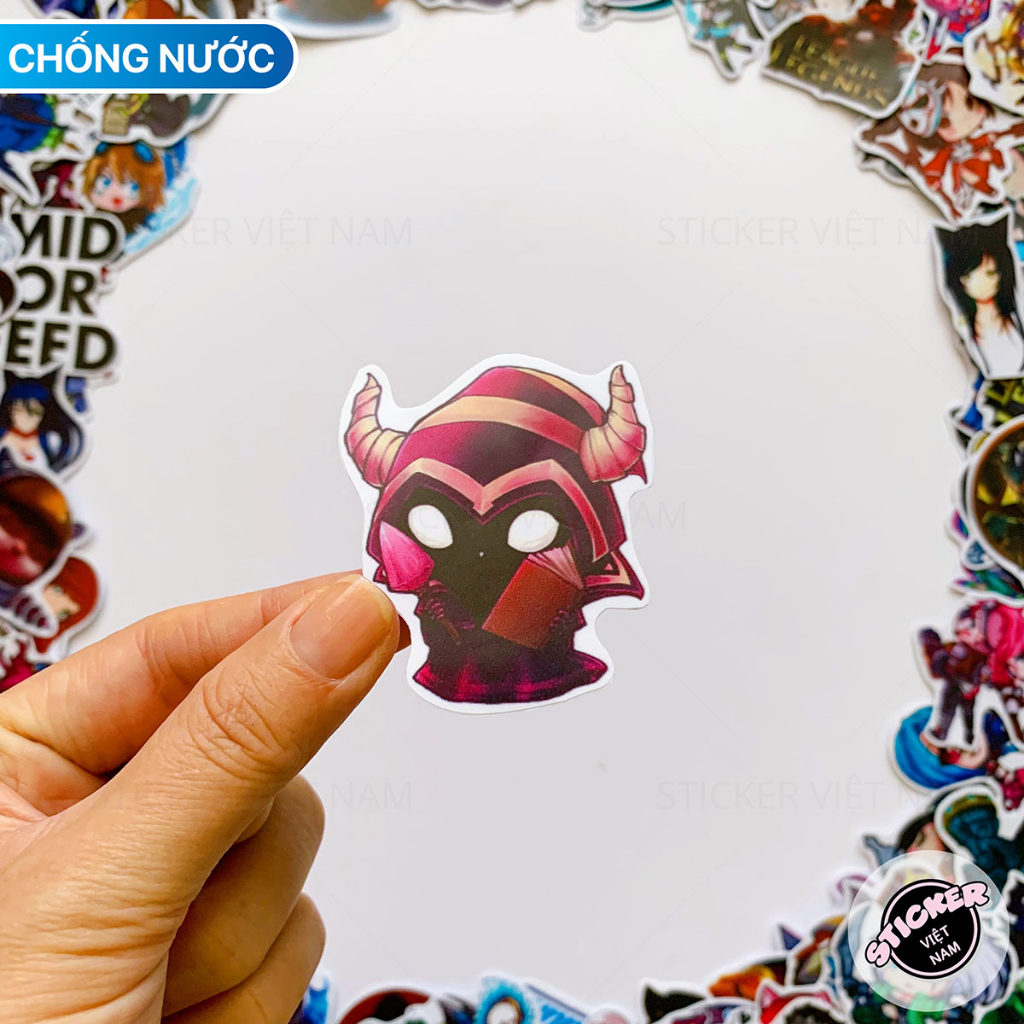 Sticker LIÊN MINH HUYỀN THOẠI - LOL decal hình dán chống nước trang trí xe, laptop, nón bảo hiểm