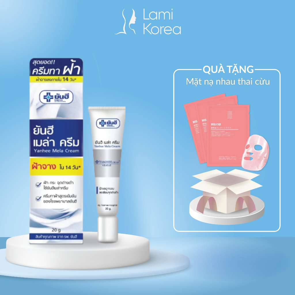 Kem nám tàn nhang đồi mồi Yanhee Mela Cream làm mờ vết nám đốm đen đều màu và dưỡng ẩm da 20g chính hãng thái