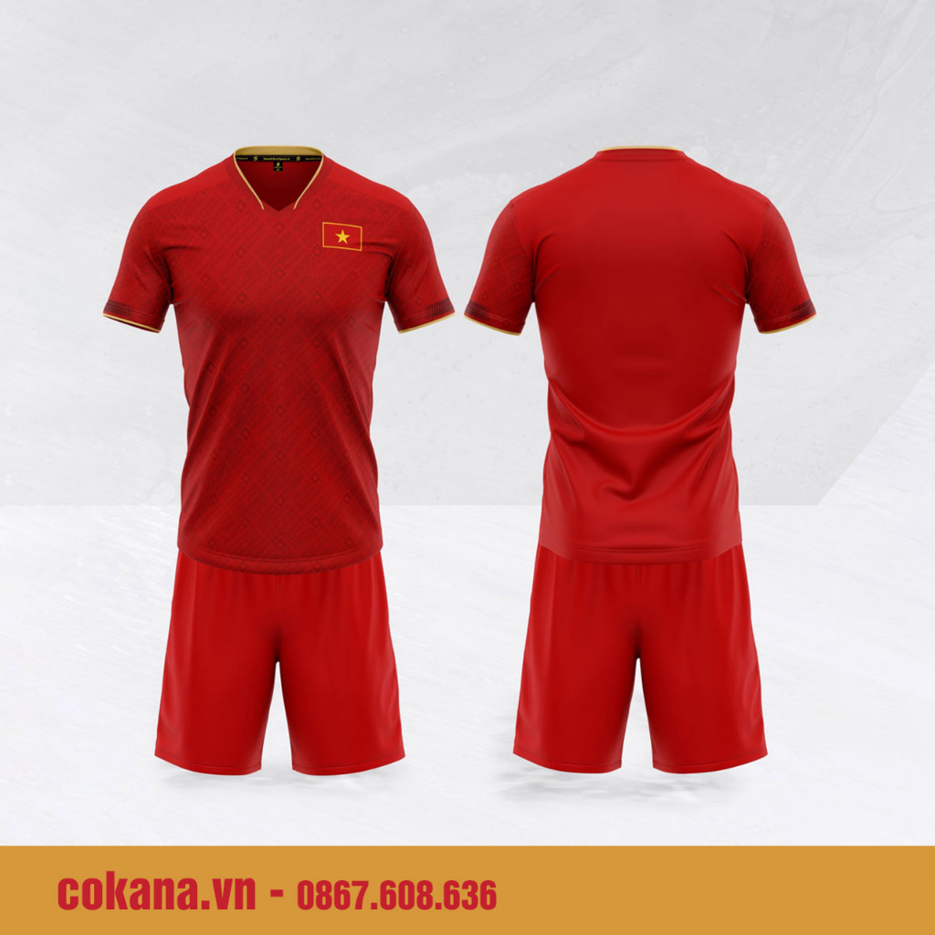 ÁO BÓNG ĐÁ ĐT VIỆT NAM 2 MÀU CHÍNH THỨC THUN LẠNH- BỘ QUẦN ÁO BÓNG ĐÁ ĐT VIỆT NAM 2 MẪU CHÍNH THỨC 2024 #COKANA
