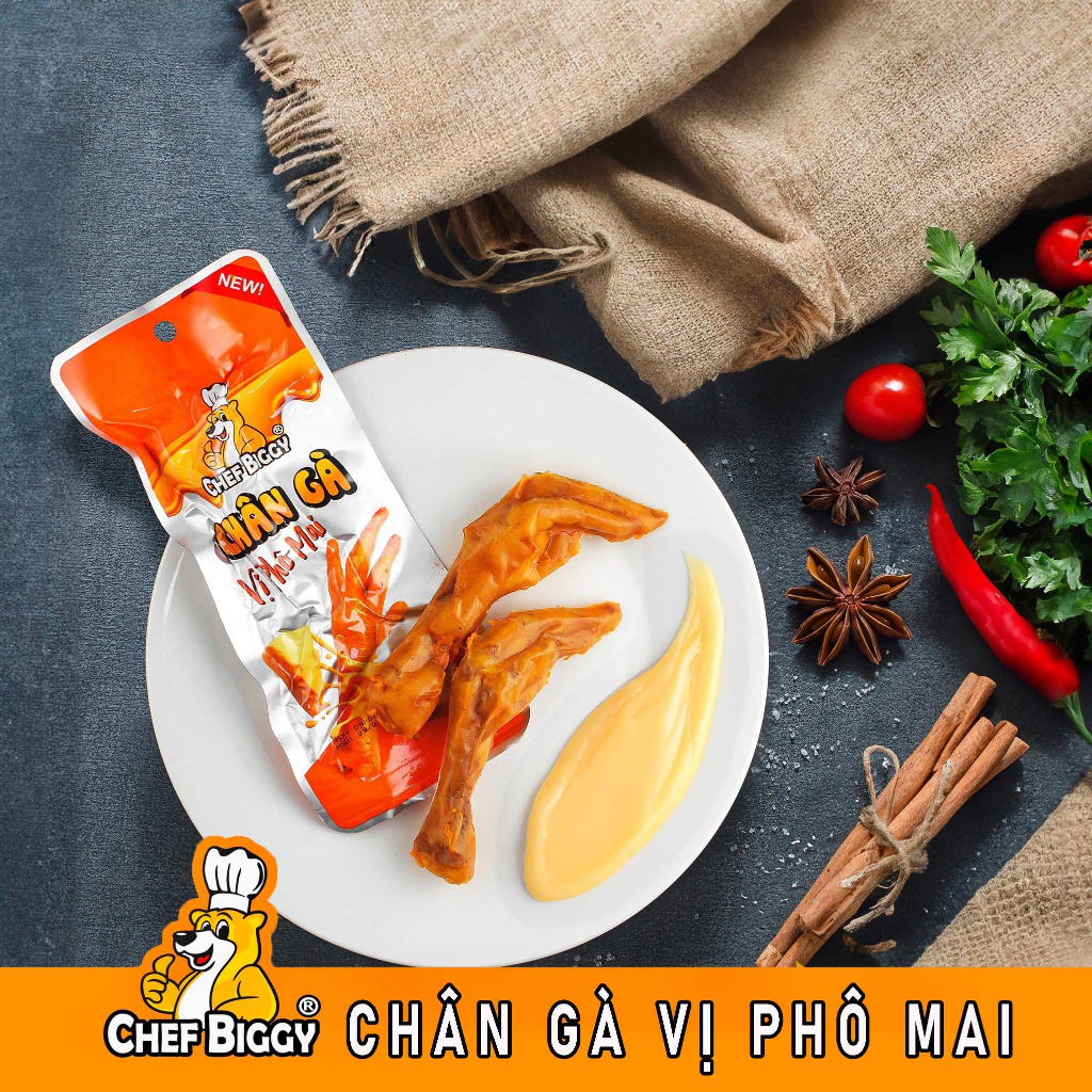 [ LOẠI MỚI 42G] Chân gà CHEF BIGGY siêu ngon chính hãng - Hàng Việt Nam, có chứng nhận vệ sinh an toàn thực phẩm