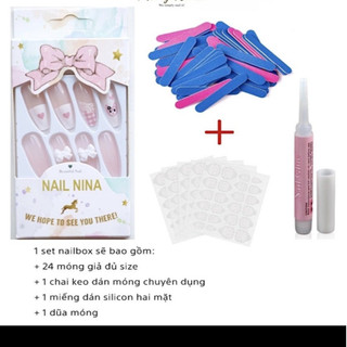 Nails thiết kế sang chảnh đính đá mã 357