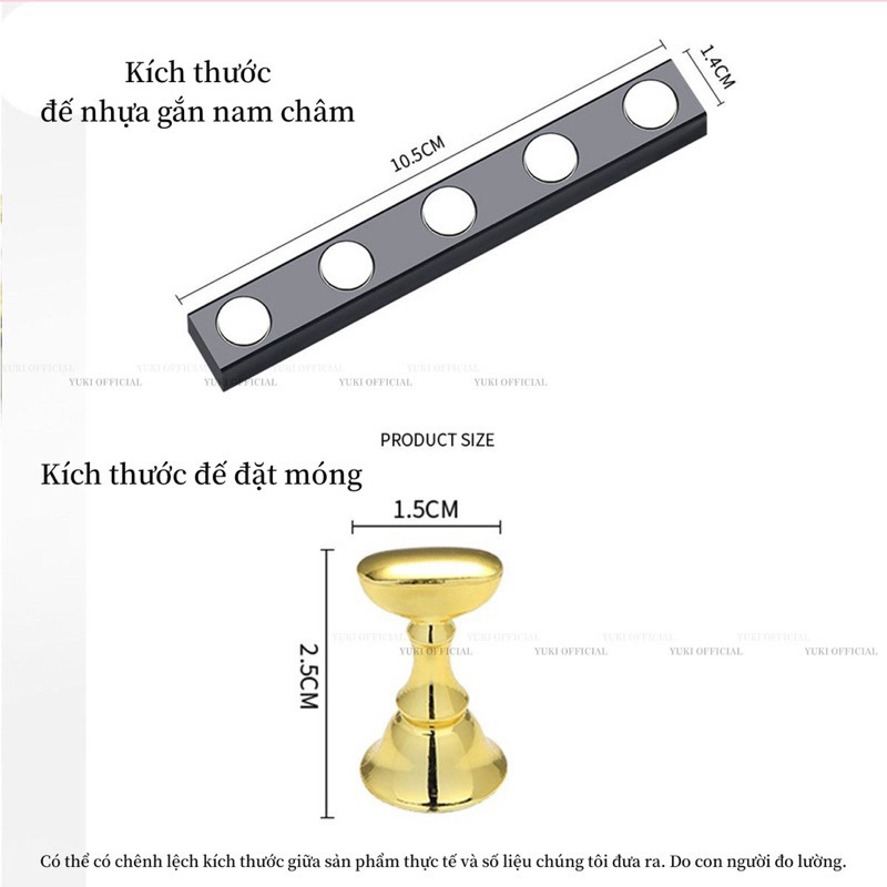 Đế nhựa 5 chân - đế làm nailbox - đế gắn móng giả nam châm - đế quân cờ - đế nhựa gắn móng làm mẫu - set đế làm nail