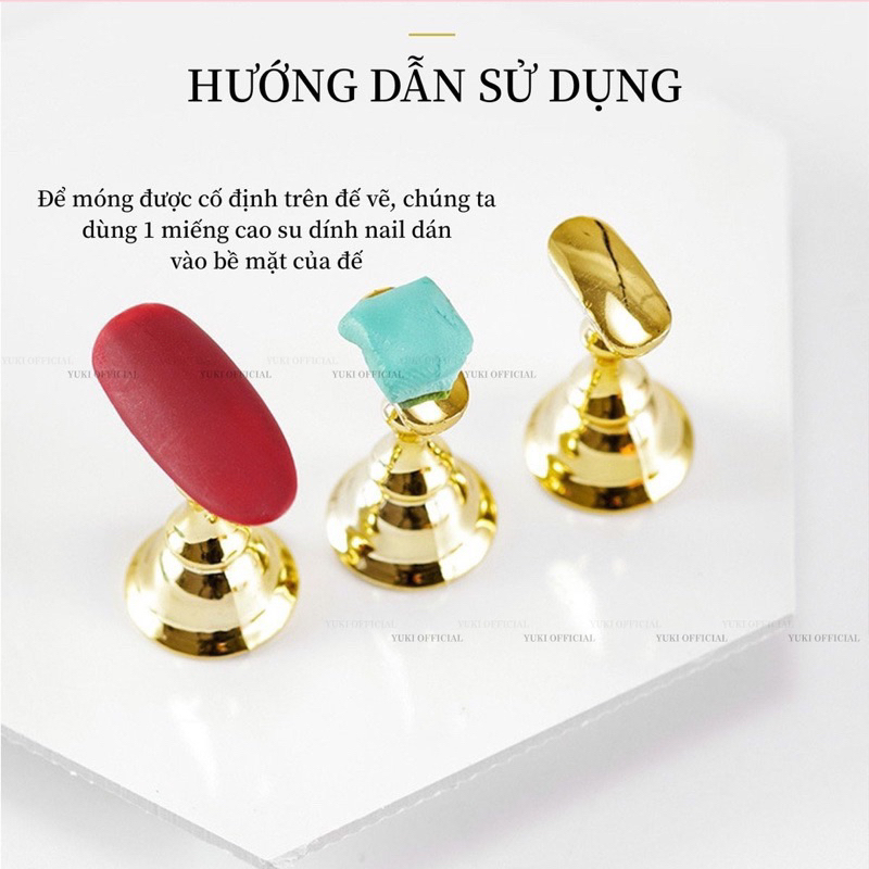 Đế nhựa 5 chân - đế làm nailbox - đế gắn móng giả nam châm - đế quân cờ - đế nhựa gắn móng làm mẫu - set đế làm nail