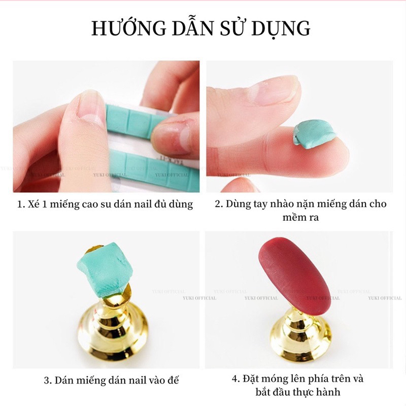 Đế nhựa 5 chân - đế làm nailbox - đế gắn móng giả nam châm - đế quân cờ - đế nhựa gắn móng làm mẫu - set đế làm nail