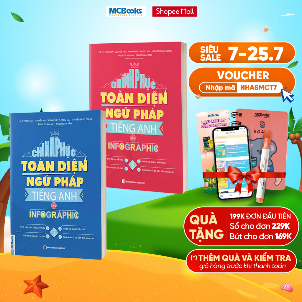 Sách - Combo Chinh phục toàn diện Ngữ pháp tiếng Anh bằng Infographic | BigBuy360 - bigbuy360.vn