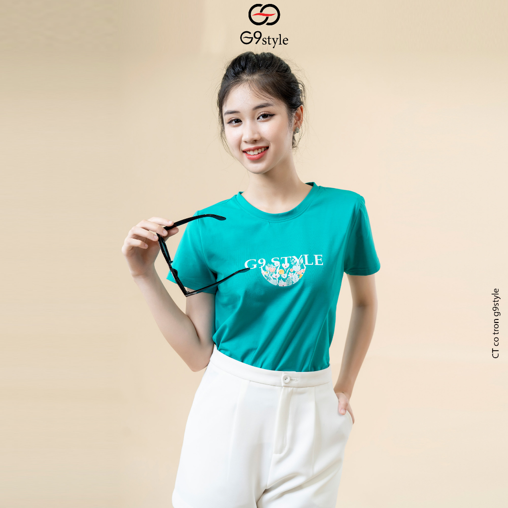 Áo thun cotton nữ in hình G9 STYLE, áo cotton thời trang thoáng mát, phong cách trẻ trung năng động