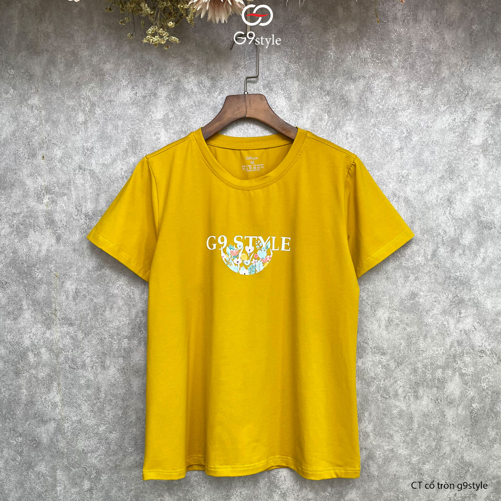 Áo thun cotton nữ in hình G9 STYLE, áo cotton thời trang thoáng mát, phong cách trẻ trung năng động