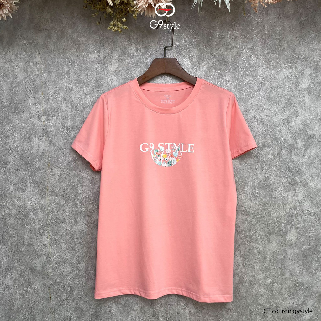 Áo thun cotton nữ in hình G9 STYLE, áo cotton thời trang thoáng mát, phong cách trẻ trung năng động