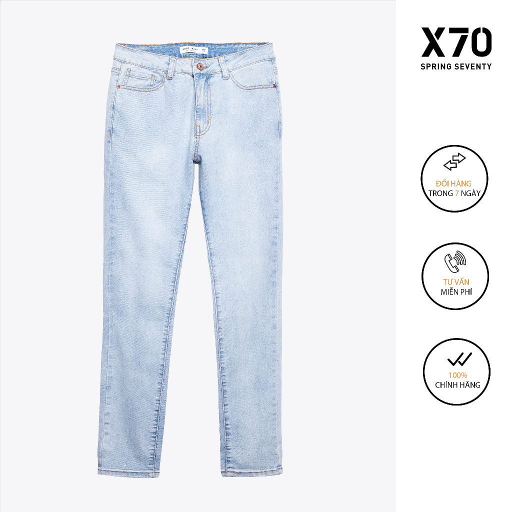 Quần Jeans Nữ Slim Fit Màu Xanh Bạc Thời Trang X70 - 05650024