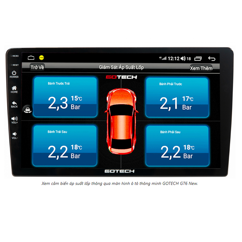 Màn hình  android GOTECH GT6 9inch, 10ich. TẶNG MẶT DƯỠNG theo xe oto. Màn android xem camera oto...