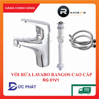 Vòi chậu rửa mặt nóng lạnh, vòi lavabo 1 lỗ Rangos RG-01V1