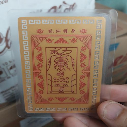 Kim bài linh phù cửu vĩ đỏ hồ ly