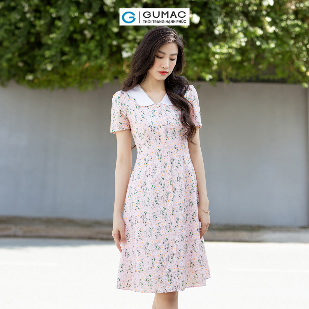 [BST THÁNG 7] Đầm A bâu phối thời trang GUMAC DD07023