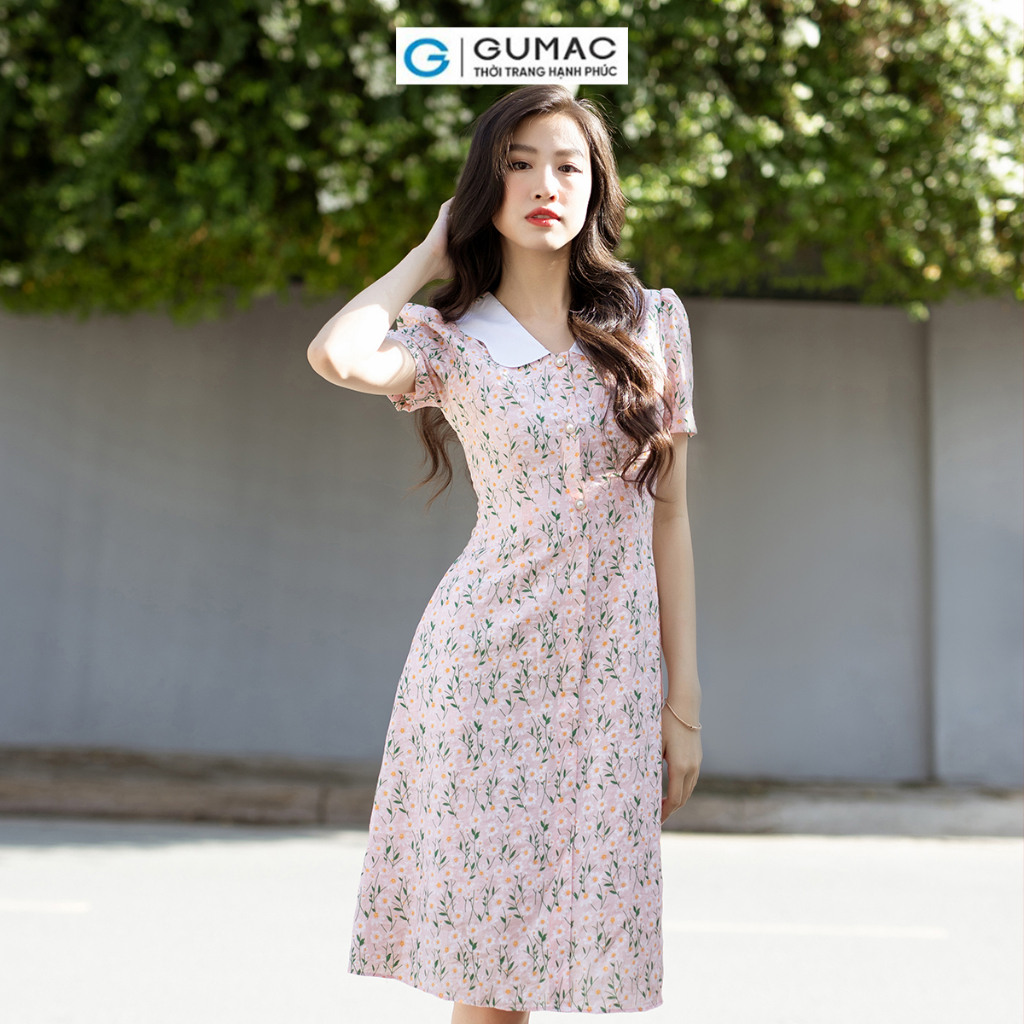 [BST THÁNG 7] Đầm A bâu phối thời trang GUMAC DD07023